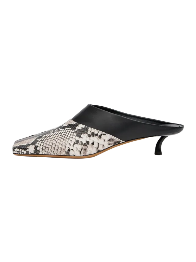Tibi Gwinnett Snake Embossed Illusion Mule