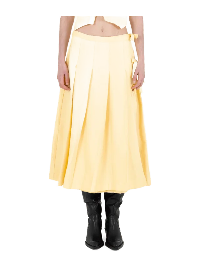 Carmen Says Harlem Yellow Pleated Skirt