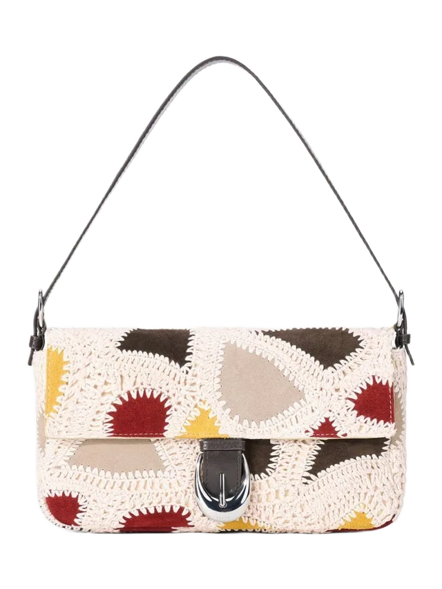 Staud Harlow Bag Suede Patchwork