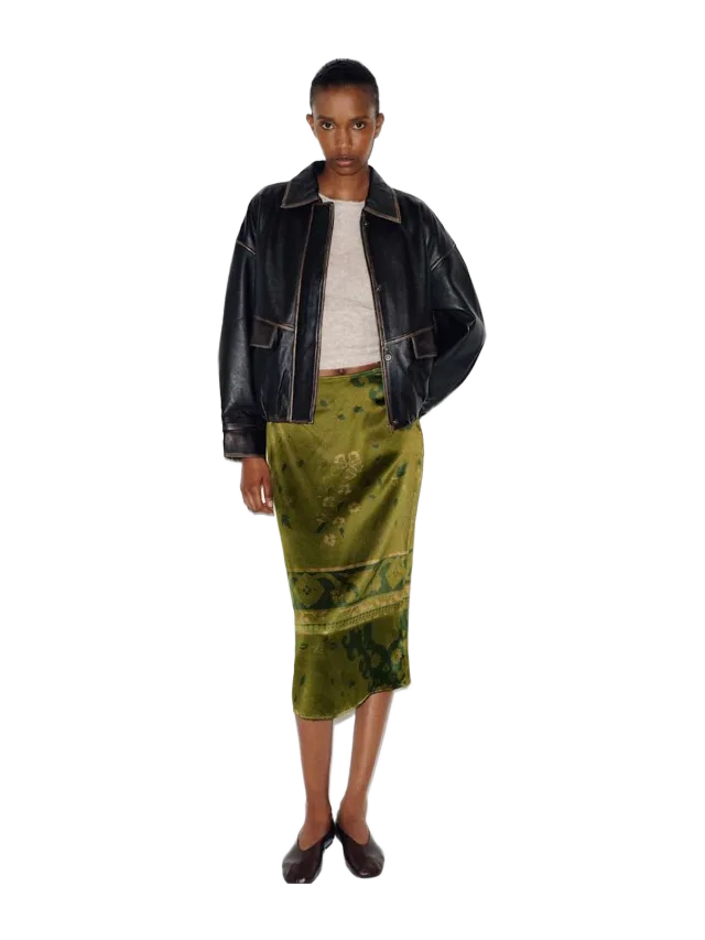 Reformation Helen Low Waist Silk Midi Skirt