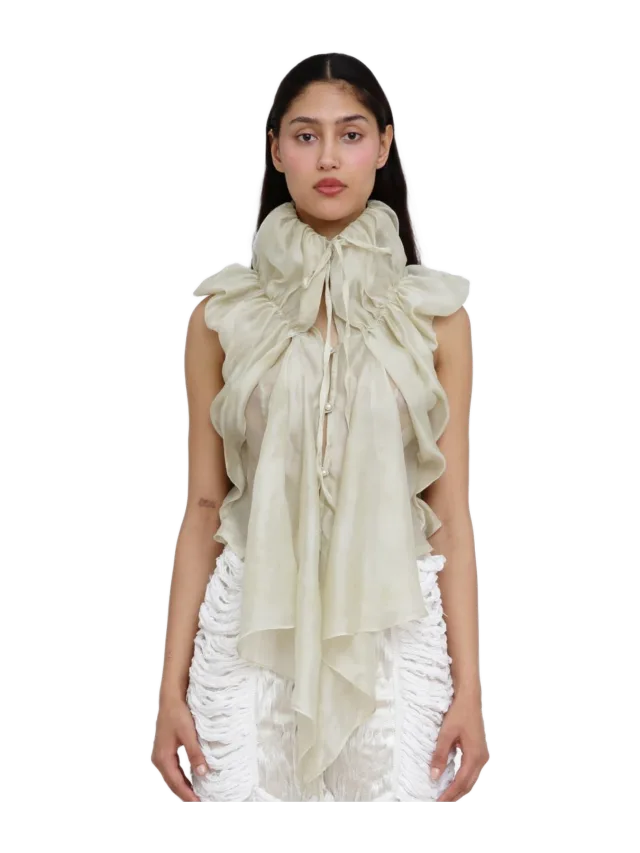 Kim Shui Hong Ruffle Top- Pre Order
