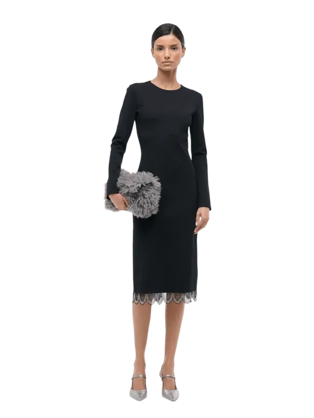 Staud HUNTER DRESS | BLACK