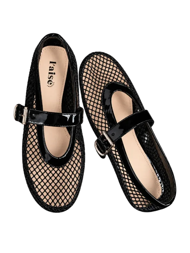 Atorie Ice Silk Mesh Mary Jane Flats