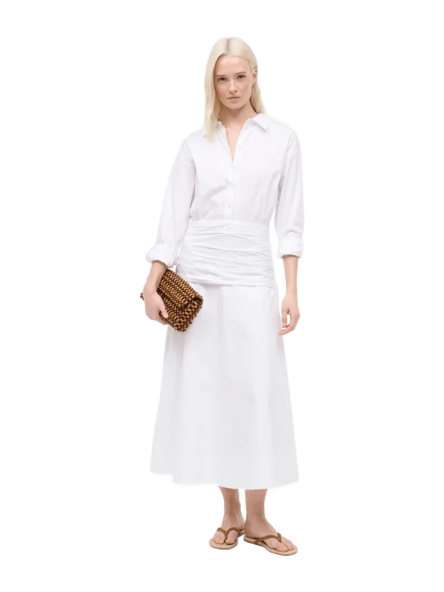 Staud INDYA DRESS | WHITE
