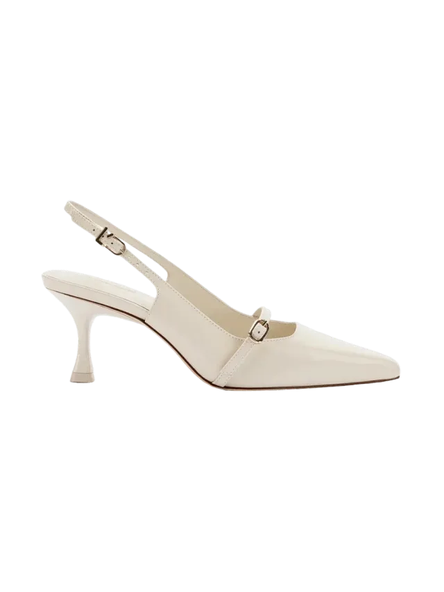Larroudé Ines Pump In Ivory Leather