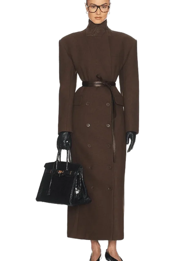 Helsa Italian Wool Blend Extra Long Coat