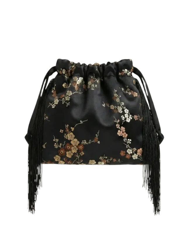Le Nodo JAPAN EXCLUSIVE Le Pouch Mini - Black Floral Blossom