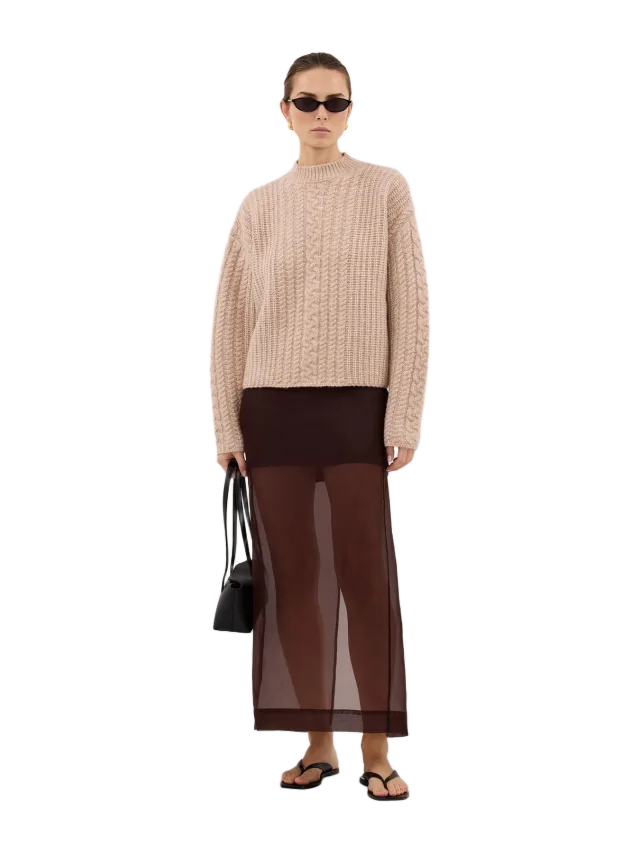 Dissh JOLIE OAT CABLE KNIT SWEATER