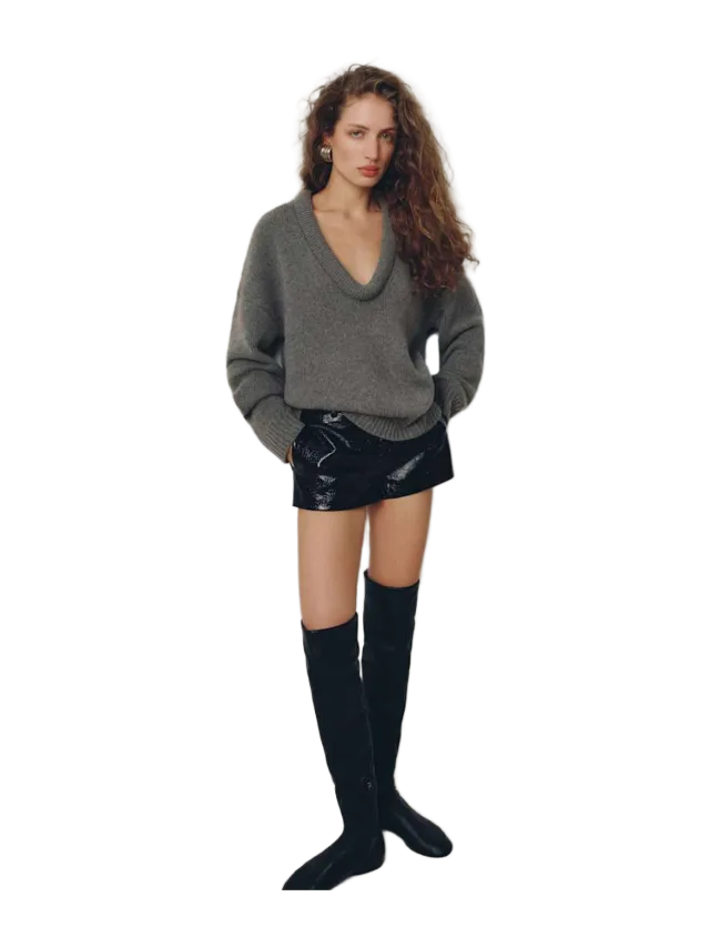 Reformation Jonie Cashmere Oversized Scoop Neck
