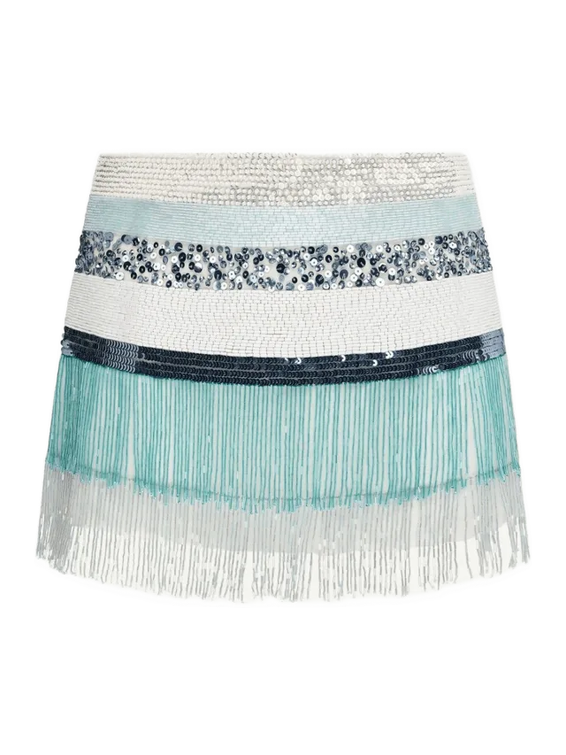 Asta Resort Julia Hand Beaded Mini Skirt