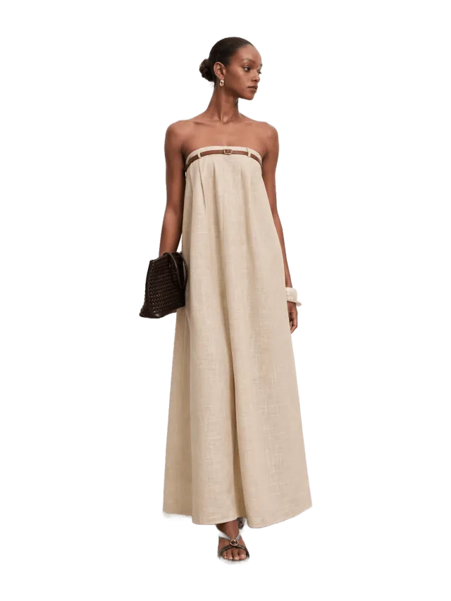 Curated Row June Strapless Cotton Maxi Dress