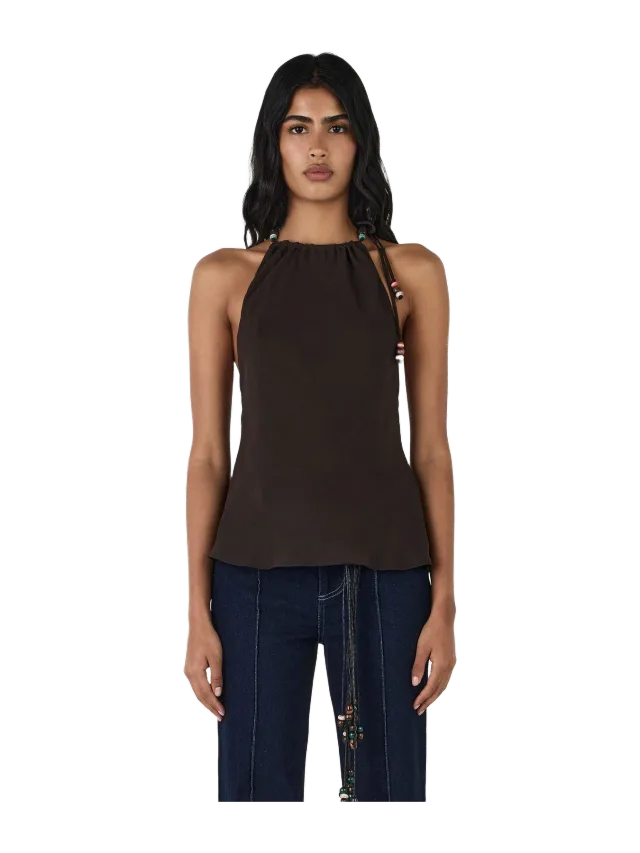 Juniper Silk Top Chocolate