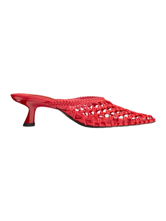 Simon Miller Knotted Gala Mule In Lucky Red