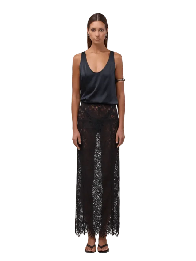 Same Lace Maxi Skirt (Black)