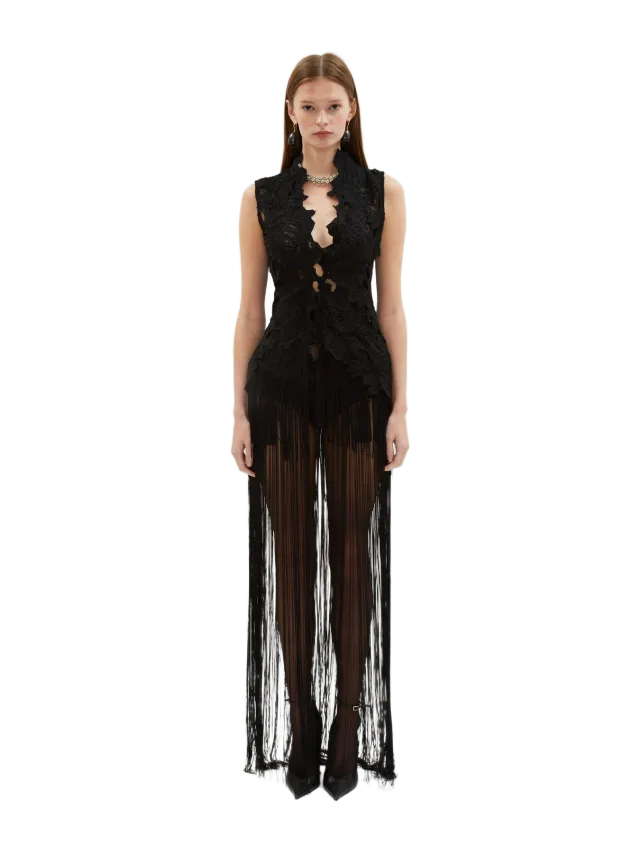 Kim Shui Lace Top With Fringe-Pre Order
