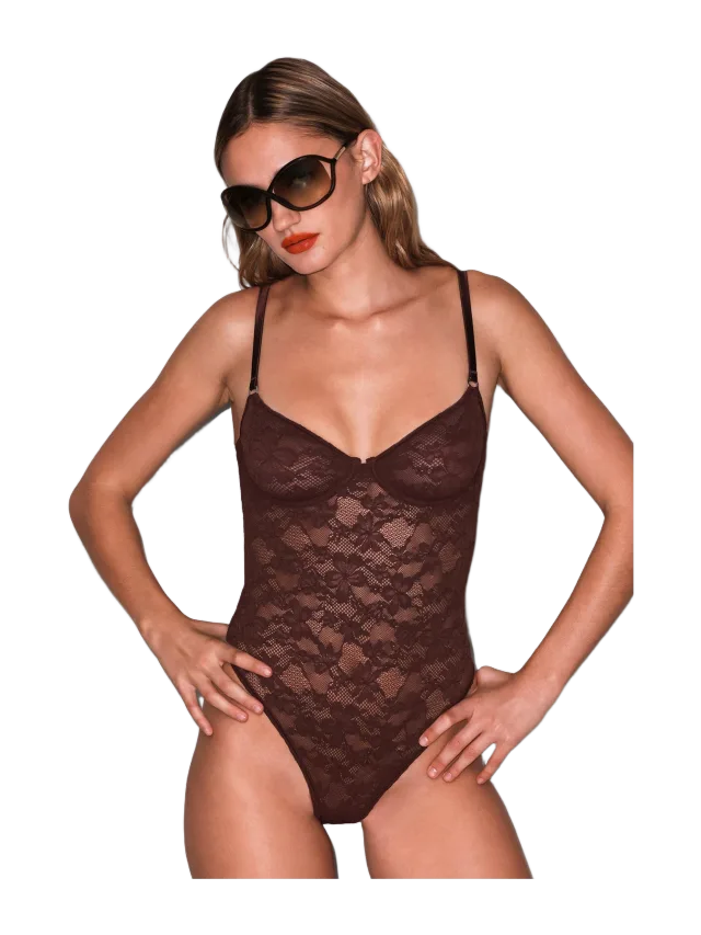 Fleur du Mal Le Stretch Lace Bodysuit