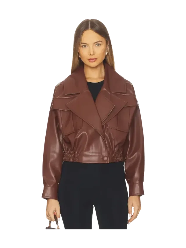 Selmacilek Lea Tan Leather Jacket