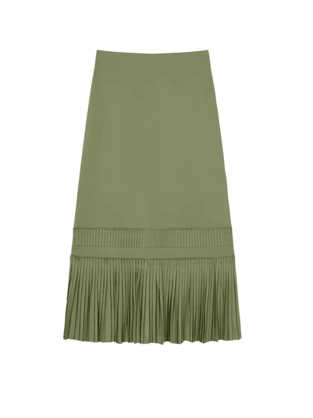 Laagam LEAH KHAKI MIDI SKIRT
