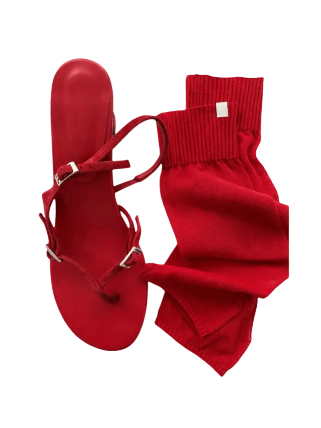 Simonett Leather Strap Buckle Sandals
