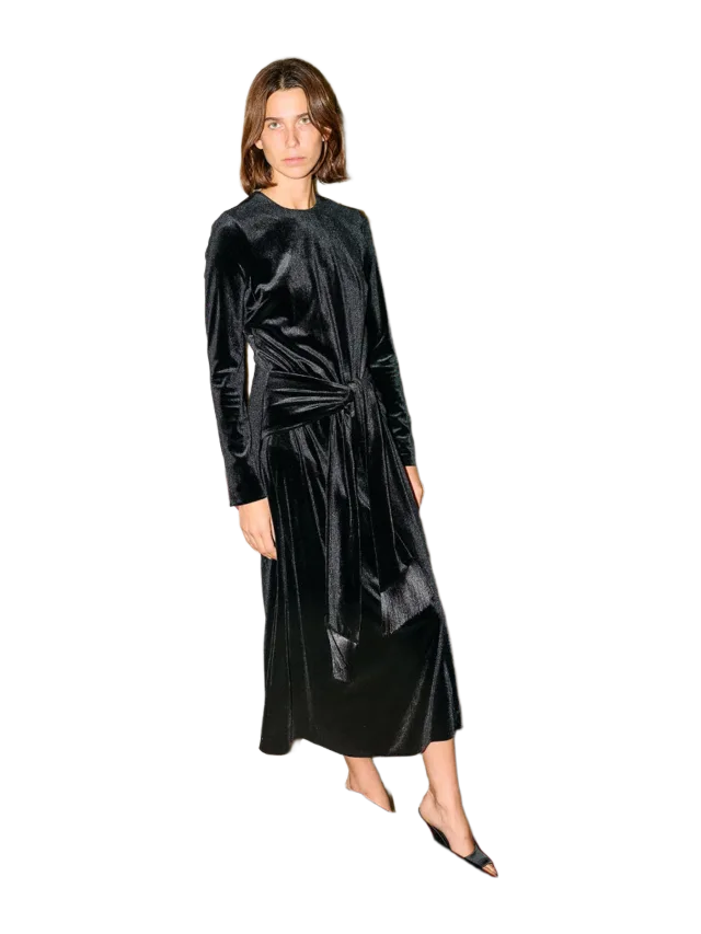 Ciao Lucia Leona Black Velvet Dress