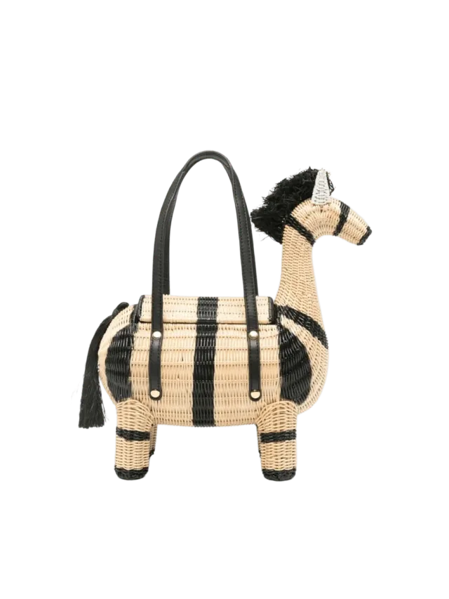 Serpui Lewis Zebra Striped Tote Bag