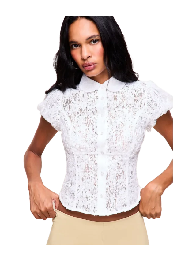 Danielle Guizio NY Liana Lace Top