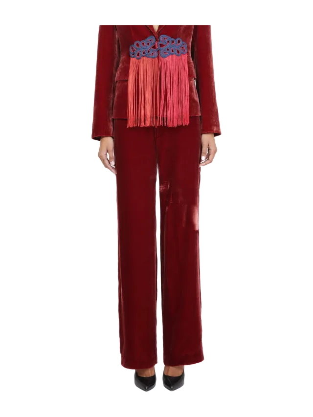 Kim Shui Lihem Silk Velvet Pant (Pre Order)