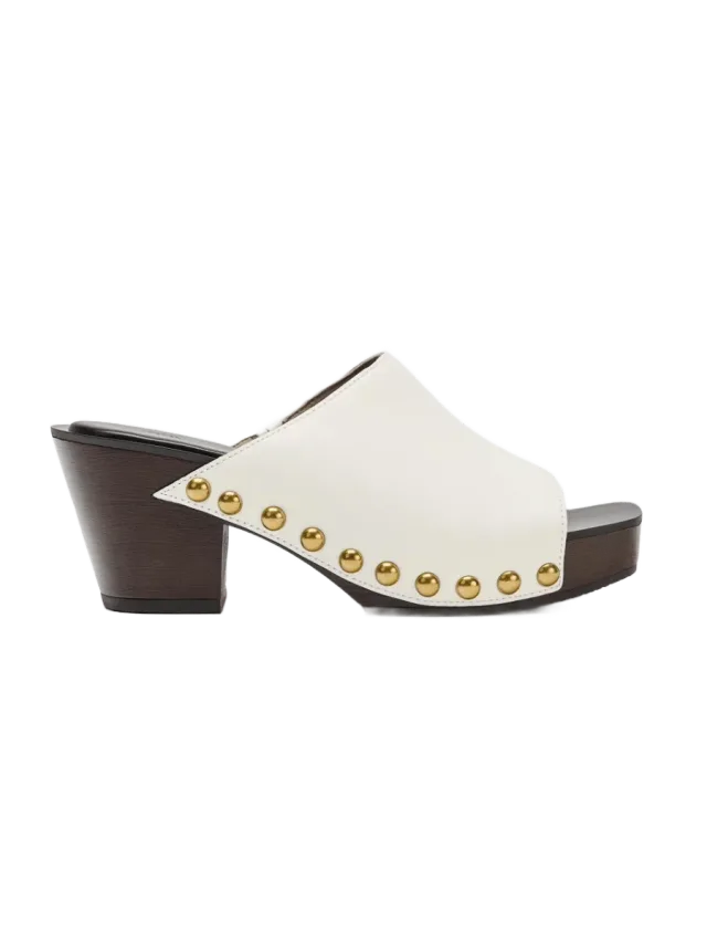 Zara LIMITED EDITION LEATHER STUDDED WEDGES