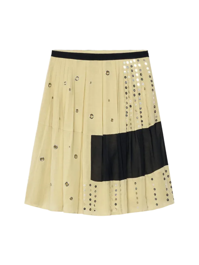 Zara Linen-Blend Beaded Skirt - The Item
