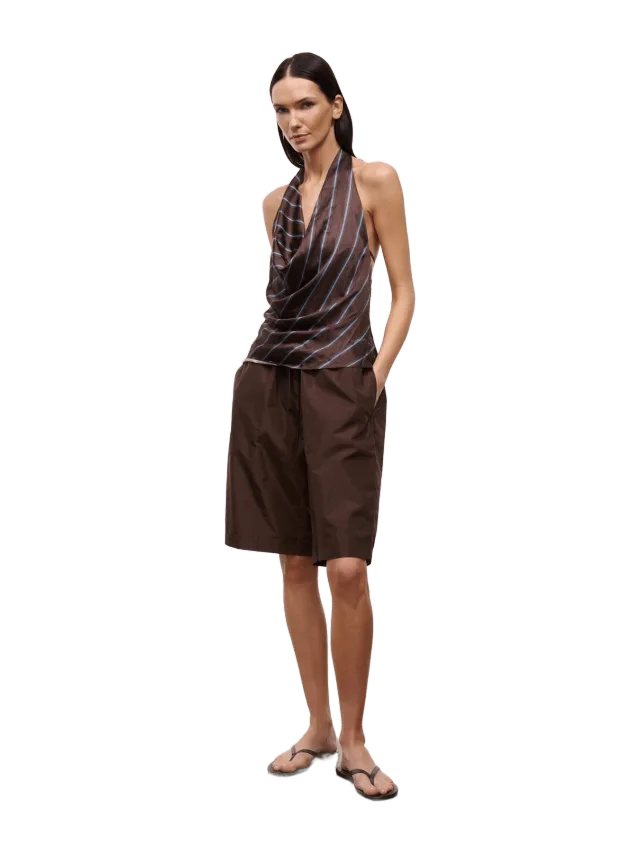 Staud LIORA SILK TOP | REDONDO STRIPE