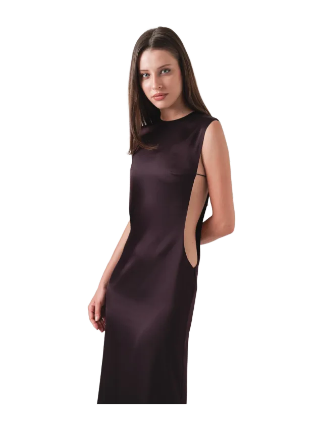 Seam LIRA MAXI DRESS - AUBERGINE