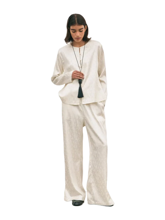 Solaqua Lola Pants - Ivory Jacquard