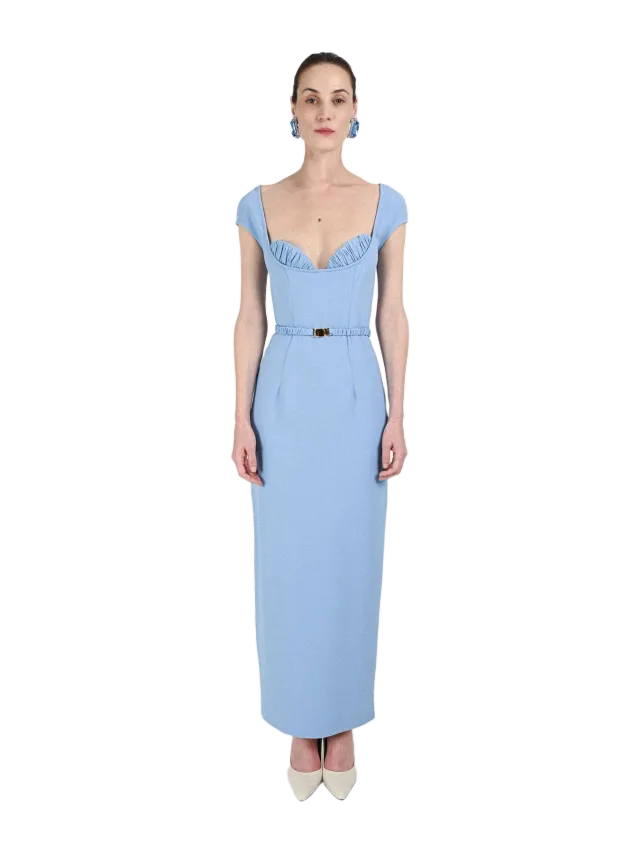Rowen Rose Long Dress with Bra and Matching Belt
