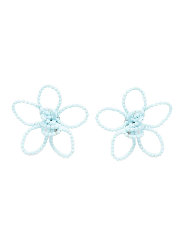1concept Loop Petal Earrings - Blue