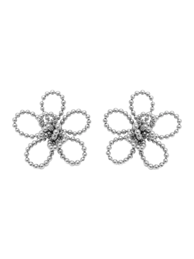 1concept Loop Petal Earrings - Silver