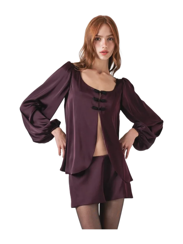 Seam LOTUS TOP - AUBERGINE