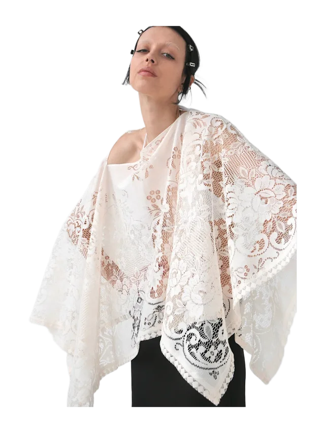 Concept A Label Lunar Vintage Lace Poncho Top