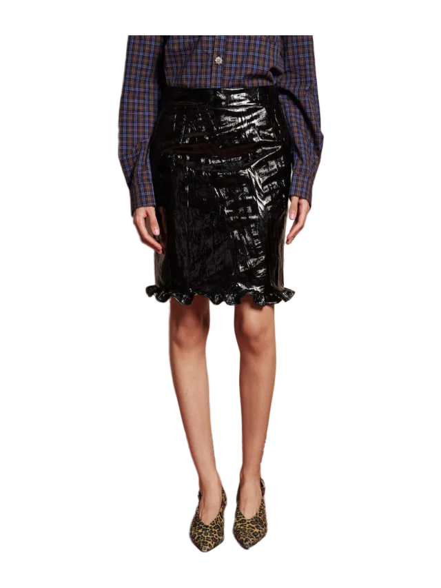 Sister Jane Lunette PU Midi Skirt