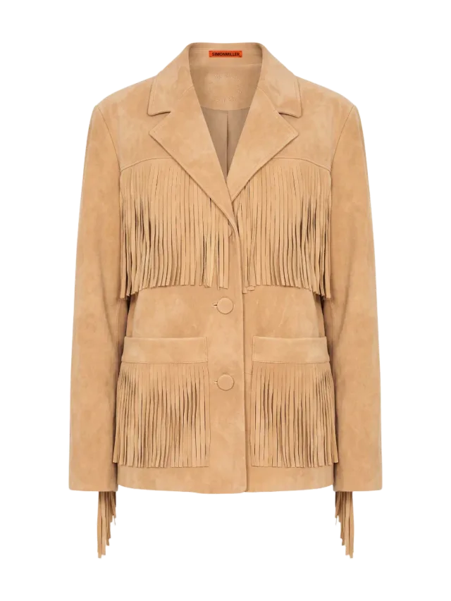 Simon Miller Mabel Vegan Leather Fringe Jacket