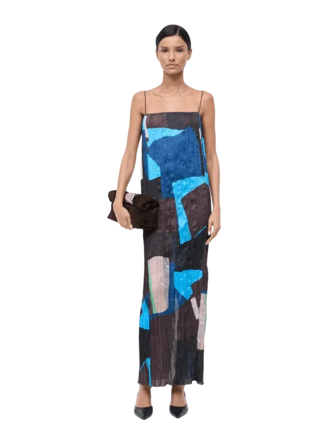 Staud Mae Dress Blue Prism