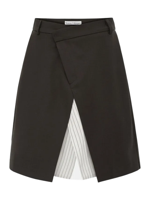 Source Unknown Maia Layered Wrap Midi Skirt