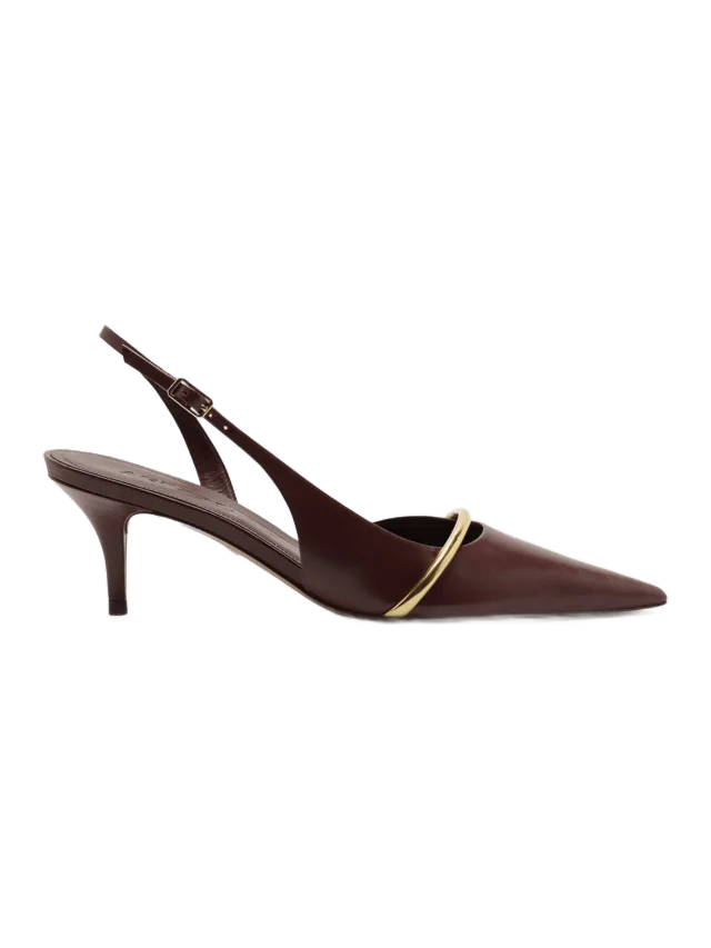 Arezzo Margaret Mid Stiletto Leather Pump