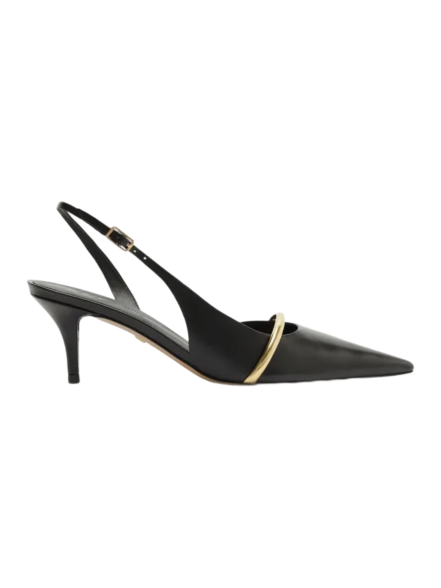Arezzo Margaret Mid Stiletto Leather Pump