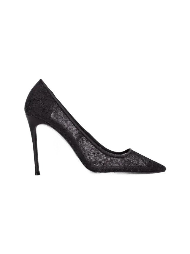Black Suede Studio Marina 100 Pump