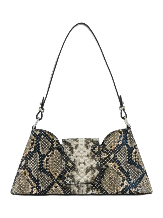 Justine Clenquet Marla Beige Python Bag