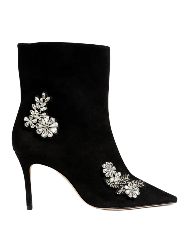 Cinq à Sept Mia Crystal Applique Ankle Heel