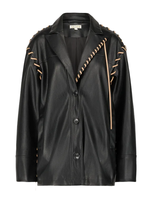 Saemdi MILLA OVERSIZED FAUX LEATHER JACKET