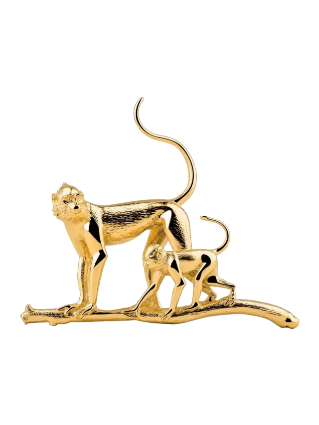 MISHO Monkey Brooch