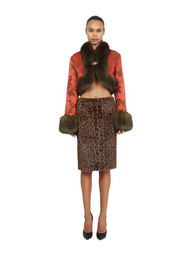 Kim Shui Moon Silk Brocade Cropped Jacket Pre Order