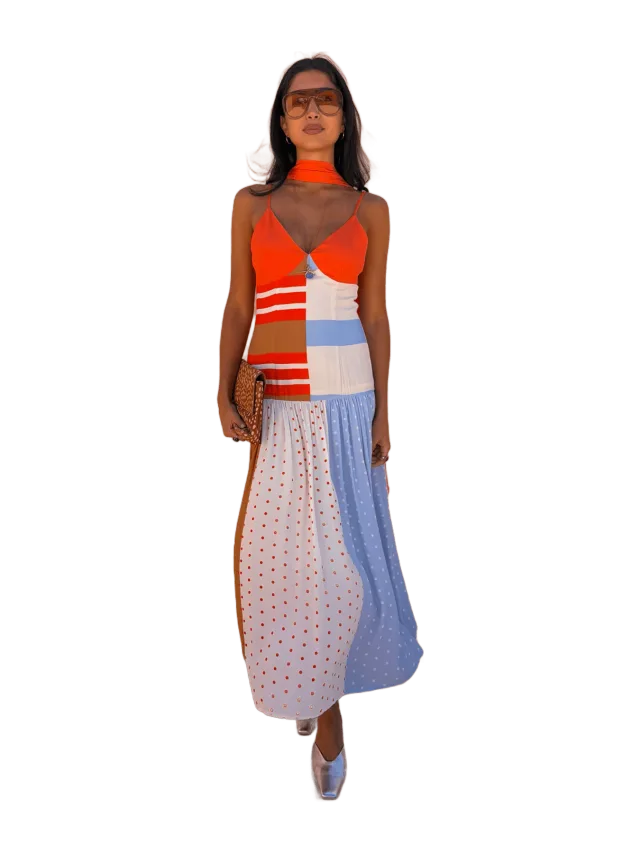 Never Fully Dressed Multi Stripe Bea Dress